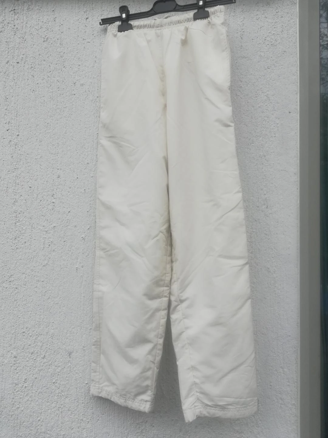 Elastische broek met koord Uniseks (Heren/Dames) joggingstijl Ecru T.S (1 vlek) – photo 4